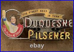 Vintage DUQUESNE PILSENER Neon Beer sign Lackner