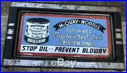 Vintage Dealer Sign Mc QUAY NORRIS By Neon Products Art Deco Gas Oil Station