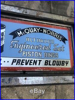 Vintage Dealer Sign Mc QUAY NORRIS By Neon Products Art Deco Gas Oil Station