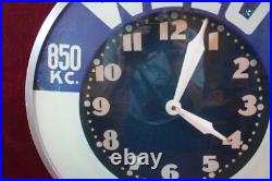 Vintage Devoe Paints Neon Clock Sign Weeu Radio 850kc Advertising Working