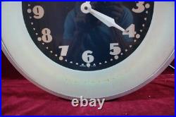 Vintage Devoe Paints Neon Clock Sign Weeu Radio 850kc Advertising Working