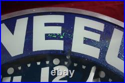 Vintage Devoe Paints Neon Clock Sign Weeu Radio 850kc Advertising Working