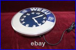 Vintage Devoe Paints Neon Clock Sign Weeu Radio 850kc Advertising Working