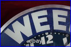 Vintage Devoe Paints Neon Clock Sign Weeu Radio 850kc Advertising Working