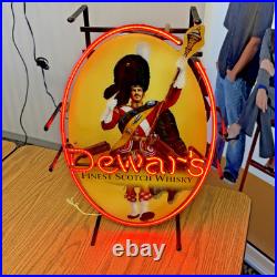 Vintage Dewar's Scotch Whisky Neon Sign 20 Bar Mancave Sign Liquor RARE VGC