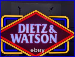 Vintage Dietz & Watson Deli Sign, Philadelphia Neon Works Rare