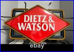Vintage Dietz & Watson Deli Sign, Philadelphia Neon Works Rare