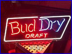 Vintage Discontinued Bud Dry Draft Neon sign