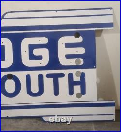 Vintage Dodge Plymouth Neon Left Facing Gas & Oil Porcelain Enamel Sign