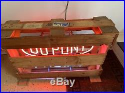 Vintage DuPont Freon neon sign in original shippint crate