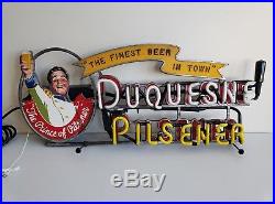 Vintage Duquesne Pilsner Neon Beer Sign Working Order