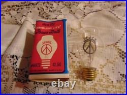 Vintage Duro-Lite Peace Sign Neon Glow Bulb Aerolux Type Light Bulb 3inch bulb