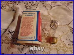 Vintage Duro-Lite Peace Sign Neon Glow Bulb Aerolux Type Light Bulb 3inch bulb