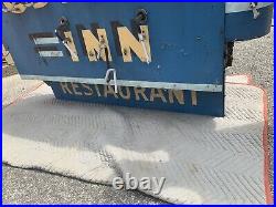 Vintage EDMAR INN Restaurant ROME NY Large Two Sided NEON Art Deco SIGN 60x43x10
