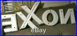 Vintage EXXON NEON LIGHT-UP SIGN withINDIVIDUAL LETTERS (HUGE SIGNAGE) gas/oil