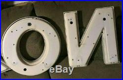 Vintage EXXON NEON LIGHT-UP SIGN withINDIVIDUAL LETTERS (HUGE SIGNAGE) gas/oil