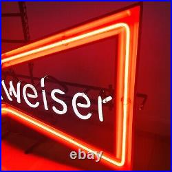 Vintage Early BUDWEISER Bow Tie Light Beer Neon Sign Advert TESTED & WORKING