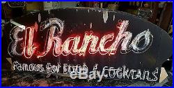 Vintage El Rancho Restaurant Neon Sign