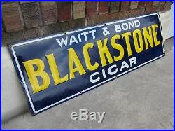 Vintage Embossed Porcelain Sign Waitt & Bond Blackstone Cigar No Neon Lighted