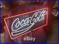 Vintage Enjoy Coca-Cola Neon Light-Up Sign