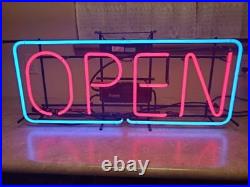 Vintage Everbrite Neon OPEN sign 36 x 16