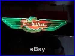 Vintage FORD T-BIRD Thunderbird NEON Sign Old Mancave Shop Garage UNIQUE & Large