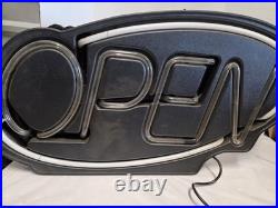 Vintage Fallon Real Neon Open Sign 33x16 Business Bar Restaurant Working