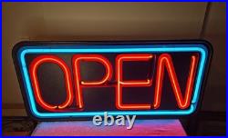 Vintage Fallon Real Neon Open Sign 36 x 17 Business Bar Restaurant