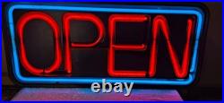 Vintage Fallon Real Neon Open Sign 36 x 17 Business Bar Restaurant