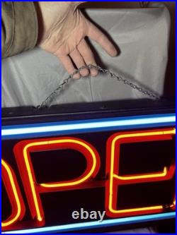 Vintage Fallon Real Neon Open Sign 36 x 17 Business Bar Restaurant