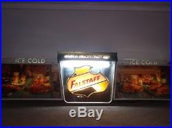 Vintage Falstaff Beer Lighted Sign Hamms Budweiser Jax Miller Porcelain Neon