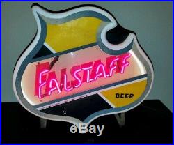 Vintage Falstaff Beer lighted neon sign original works brewery pub tap man cave