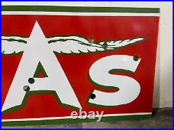 Vintage Flying A Gas Neon Gas & Oil Porcelain Enamel Sign SSPN 48x24