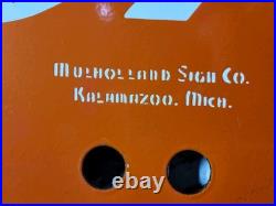 Vintage Ford Porcelain Sign Old 48 Neon Skin Farm Tractor Dealer Sales Service