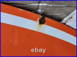 Vintage Ford Porcelain Sign Old 48 Neon Skin Farm Tractor Dealer Sales Service