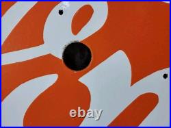 Vintage Ford Porcelain Sign Old 48 Neon Skin Farm Tractor Dealer Sales Service