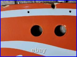 Vintage Ford Porcelain Sign Old 48 Neon Skin Farm Tractor Dealer Sales Service