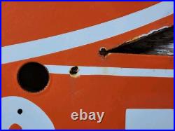 Vintage Ford Porcelain Sign Old 48 Neon Skin Farm Tractor Dealer Sales Service