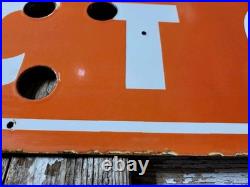 Vintage Ford Porcelain Sign Old 48 Neon Skin Farm Tractor Dealer Sales Service