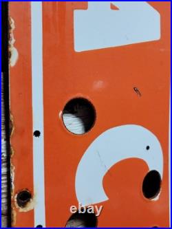 Vintage Ford Porcelain Sign Old 48 Neon Skin Farm Tractor Dealer Sales Service