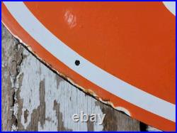 Vintage Ford Porcelain Sign Old 48 Neon Skin Farm Tractor Dealer Sales Service