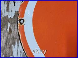 Vintage Ford Porcelain Sign Old 48 Neon Skin Farm Tractor Dealer Sales Service