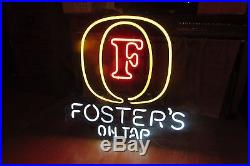 Vintage Foster's On Tap Neon Beer Sign 24T Large RARE Man Cave Decor #3079