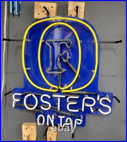 Vintage Fosters Beer Fosters On Tap Neon Sign 24x22