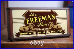 Vintage Freeman Shoe Neon Sign Allison Sign Co. Countertop Store Display Lion Vintage Freeman Shoe Neon Sign Allison Sign Co. Countertop Store Display Lion