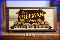 Vintage Freeman Shoe Neon Sign Allison Sign Co. Countertop Store Display Lion Vintage Freeman Shoe Neon Sign Allison Sign Co. Countertop Store Display Lion