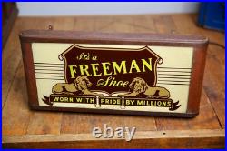 Vintage Freeman Shoe Neon Sign Allison Sign Co. Countertop Store Display Lion Vintage Freeman Shoe Neon Sign Allison Sign Co. Countertop Store Display Lion