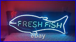 Vintage Fresh Fish Neon Sign Poly-tronic 9he2- 32x13x5 Xltc! Serviced 2021