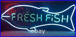 Vintage Fresh Fish Neon Sign Poly-tronic 9he2- 32x13x5 Xltc! Serviced 2021