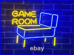 Vintage Game Room Arcade 20x16 Neon Light Sign Lamp Bar Real Glass Windows